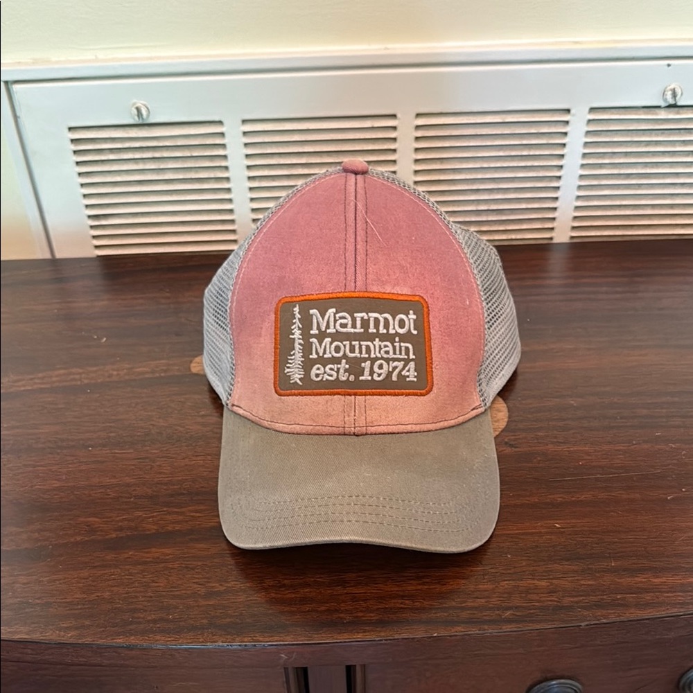 Marmot Pink and Gray Trucker Hat